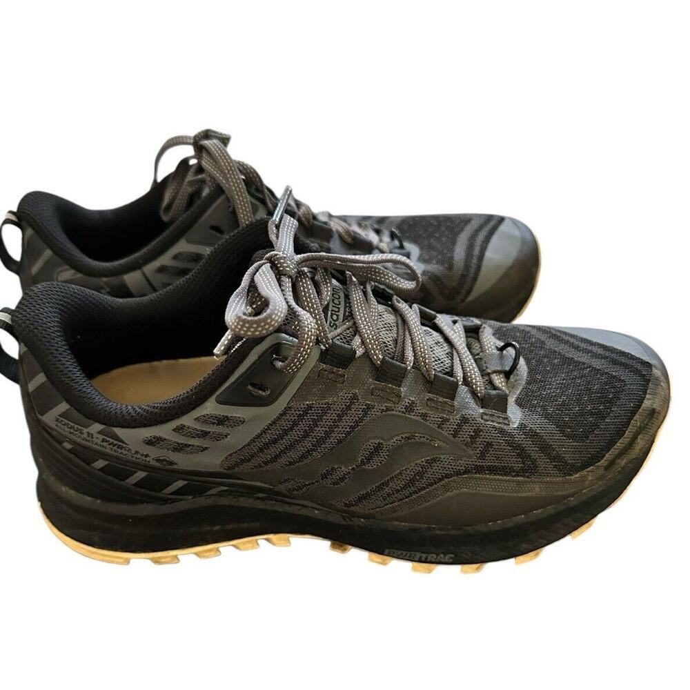 Saucony Xodus 11 Womens Running Shoes Gray Black Trail Hiking Sneakers Size 7.5 - Picture 2 of 11